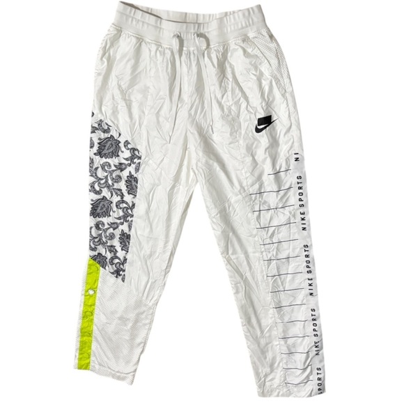 NIKE Women’s White Track Pants with Neon Accents - Picture 4 of 15